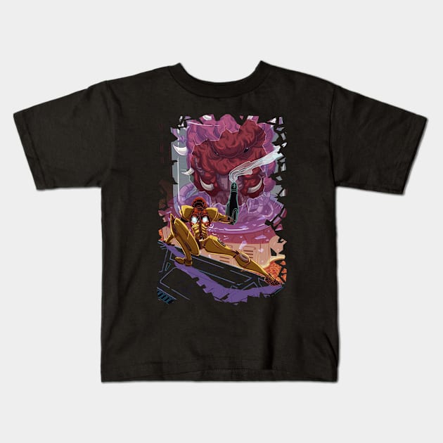 Ice Beam & Missiles Kids T-Shirt by kiwifruitbird